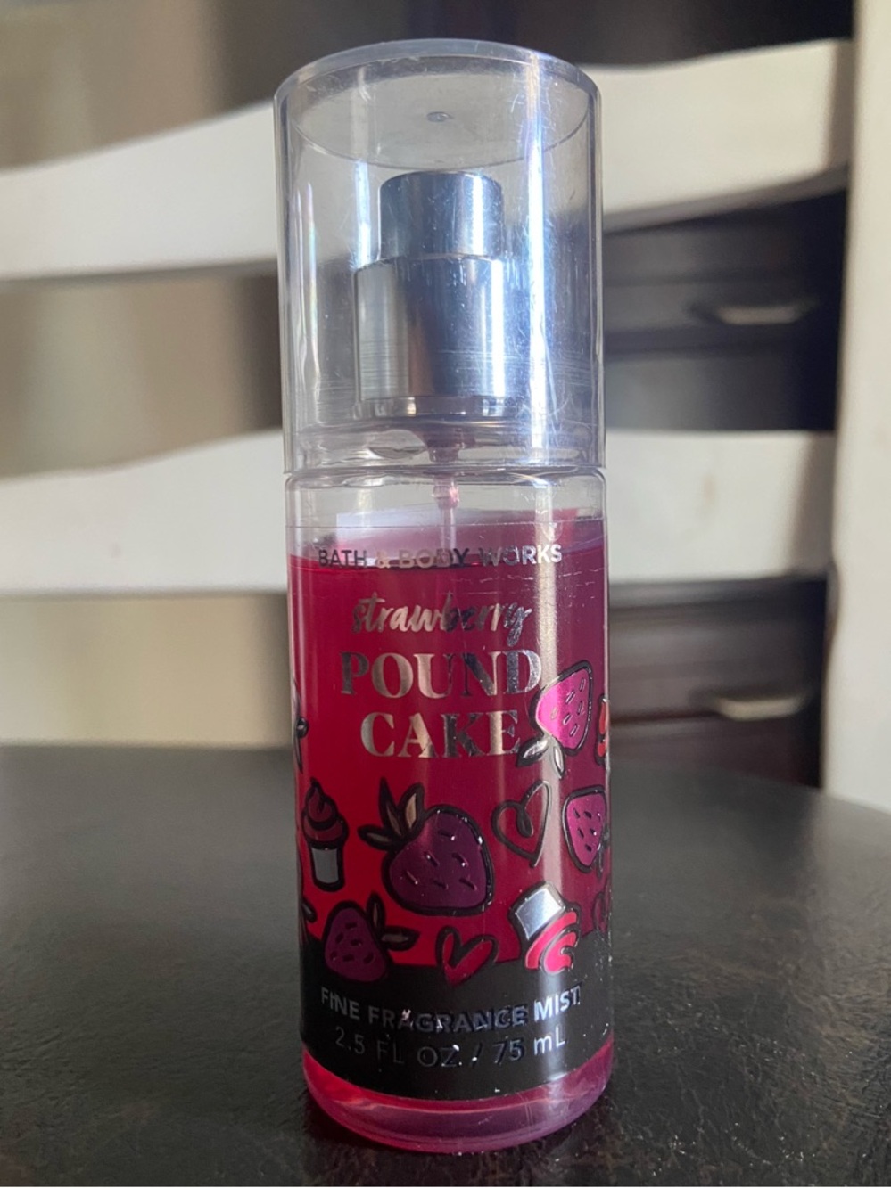 Bath & Body Works Strawberry Pound Cake Fine Fragrance Mist - Bright Pink